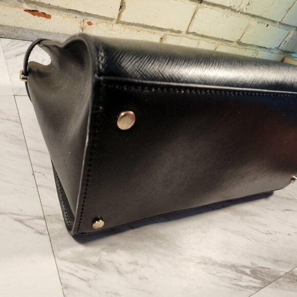 Like New Kate Spade Staci Black Saffiano Shoulder Bag Purse - Picture 7 of 14